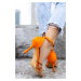 Oranžové sandále na tenkom podpätku Devora