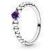 Pandora Strieborný prsteň pre ženy narodené vo februári 198867C03 50 mm