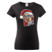 Dámské tričko s potlačou vianočného buldočeka - vtipné vianočné tričko