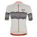 SANTINI Cyklistický dres s krátkym rukávom - TONO PROFILO - čierna/biela/oranžová