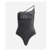 Plavky Karl Lagerfeld Ikonik 2.0 Lurex Swimsuit Čierna