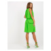 Light green airy dress of one size with elastic at the waist