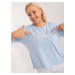 Svetlomodré tričko s nápisom POSITIVE -RV-BZ-9458.39-light blue