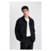 DEFACTO Relax Fit Shirt Collar Pleated Jacket Coat