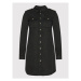 Elisabetta Franchi Košeľové šaty AJ-27D-21E2-V330 Čierna Regular Fit