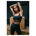 Trendyol Black Supported/Shaping Tulle and Corset Detailed Square Neck Knitted Sports Bra