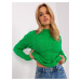 Green loose knitted sweater