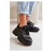 Women's sports sneakers on a solid sole black Lerista