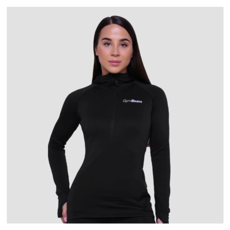 GymBeam Dámska bežecká mikina 1/2 Zip Pulse Black  XSXS
