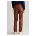 NOHAVICE GANT RELAXED LINEN DS PANTS COGNAC BROWN