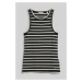 TRIČKO GANT STRIPED TANK TOP BLACK