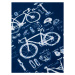Cycology pánske technické tričko Bike Maths - modré