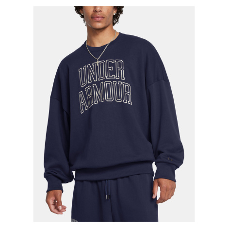 Men's sweatshirt Under Armour UA Icon HWT Terry OS Crew-BLU - Men's