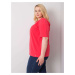 Korálové tričko z bavlny plus size 2XL