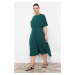 Trendyol Curve Emerald Green Midi Knitted Dress