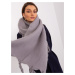 Women's grey scarf with fringe