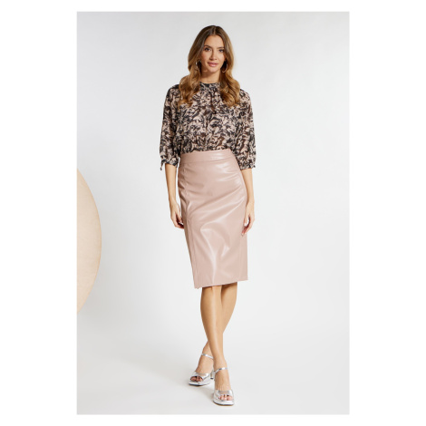 MONNARI Woman's Skirts Fitted Midi Skirt In Imitation Leather