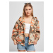 Women's Oversized Camo Parka Jacket with Brick Mask