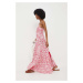 Šaty Answear Lab ružová farba, maxi, áčkový strih