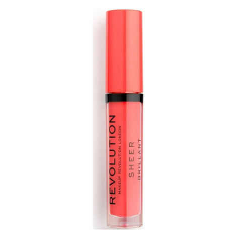 Makeup Revolution  Sheer Brilliant Lip Gloss  Lesky na pery Oranžová