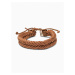 Ombre Clothing Men's braided bracelet A207 Camel