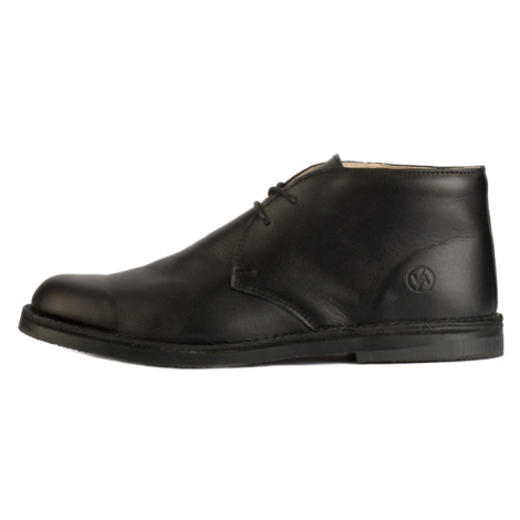 Vasky Desert Black - Pánske kožené členkové topánky čierne, ručná výroba jesenné / zimné topánky