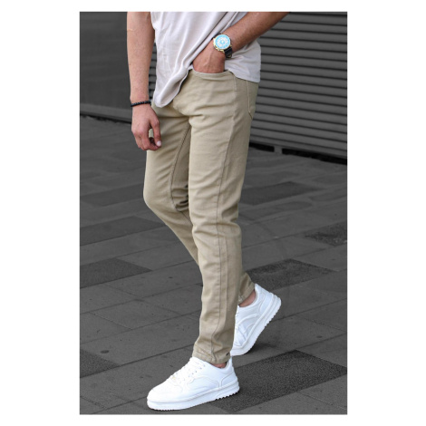 Madmext Men's Stone Color Canvas Slim Fit Trousers