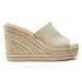 Calvin Klein Jeans Espadrilky Slide Wedge Rope Sandal Ml Btw YW0YW01356 Écru