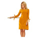 195-6 ALICE Dress with bows - MUSTARD