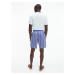 Pánske krátke pyžamo 000NM2128E - W17 - Modrá - Calvin Klein bílo-modrá