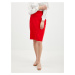 Červená dámska puzdrová sukňa ORSAY