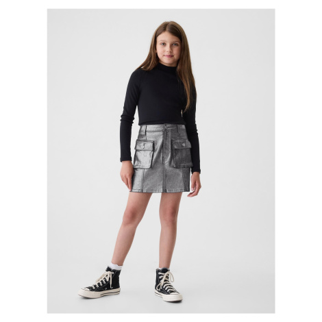 GAP Children's metallic denim cargo skirt - Girls