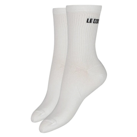 Le Coq Sportif  ESS CHAUSSETTES HAUTE X2  Ponožky Biela