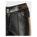 Ermanno Firenze Nohavice z imitácie kože P008ES2 Čierna Slim Fit
