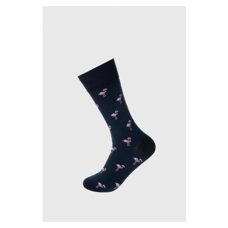 Tmavomodré ponožky Flamingo
