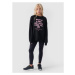 Dievčenská mikina 4F JUNIOR SWEATSHIRT-JWAW24TSWSF1214-20S-DEEP BLACK