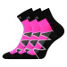VOXX ponožky Monsa čierno-ružové 3 páry 113844