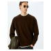 Koton Oversize Sweater Crew Neck Cotton Blend