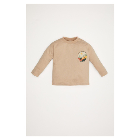 DEFACTO Baby Boy Crew Neck Nature Printed Long Sleeve T-Shirt