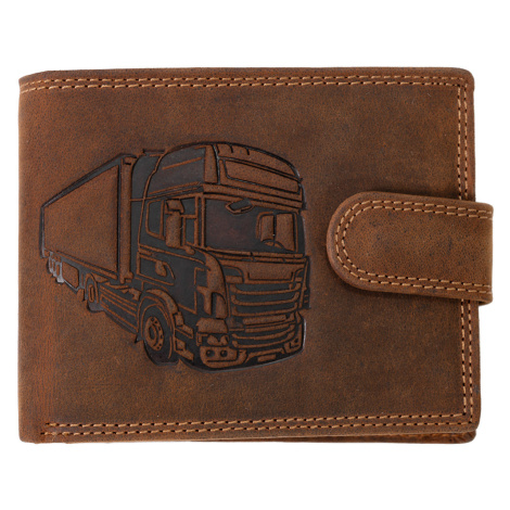 Wild Luxusná pánska peňaženka s prackou Kamión - hnedá