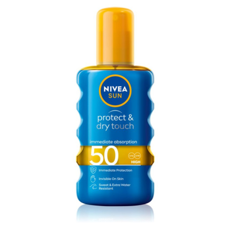 Nivea Sun Protect & Dry Touch neviditeľný sprej na opaľovanie SPF 50