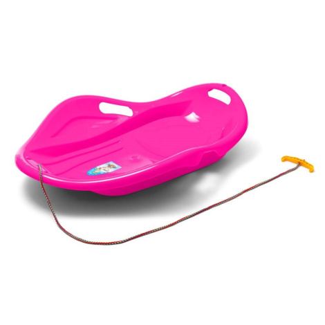 Detský sánkovací klzák Mušľa PREMIUM KOMFORT 80 cm ružový