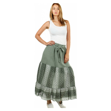 Dámska dlhá letná sukňa s etno vzorom