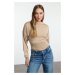 Trendyol Mink Basic Premium Quality Knitwear Sweater