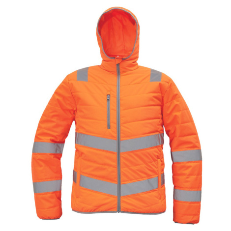 Cerva Montrose Pánska zimná bunda s HI-VIS pruhmi 03010578 oranžová