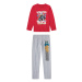 LEGO Chlapčenské pyžamo s dlhým rukávom (červená/sivá)