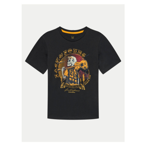 Jack&Jones Junior Tričko Skull Rock 12259437 Čierna Standard Fit