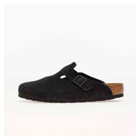 Tenisky Birkenstock Boston Soft Footbed Velvet Leather Black