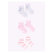 Yoclub Dievčenské bavlnené ponožky proti pošmyknutiu ABS vzory farby 3-pack SKA-0109G-AA3A-003 V