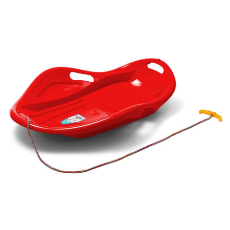 Detský sánkovací klzák Mušľa PREMIUM KOMFORT 80 cm červený